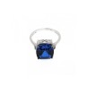 925 Sterling Silver Blue Sapphire Ring Size 6.5