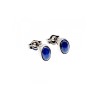 14K WHITE GOLD STAR SAPPHIRE EARRINGS