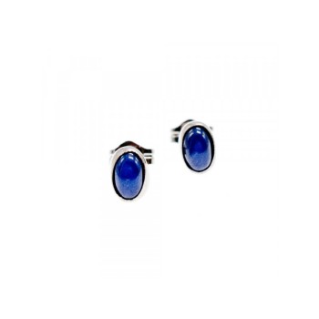 14K WHITE GOLD STAR SAPPHIRE EARRINGS