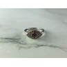 925 Sterling Silver Red Spinel, Tanzanite & Goshenite Ring Size 8.5