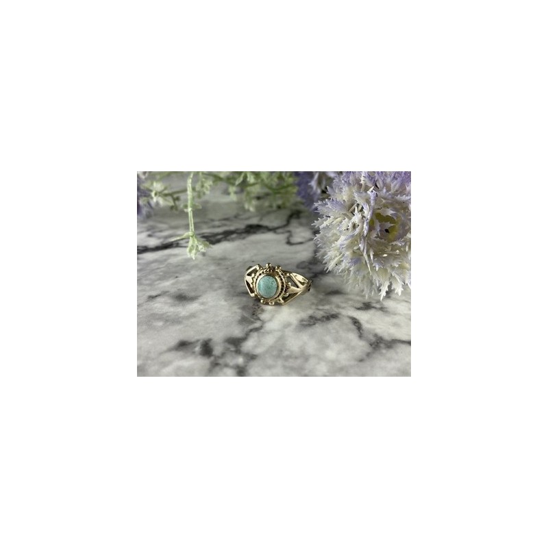 925 Sterling Silver Turquoise Ring Size 9.5