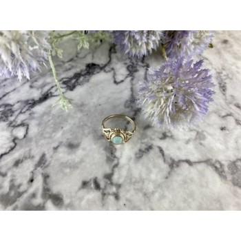 925 Sterling Silver Turquoise Ring Size 9.5