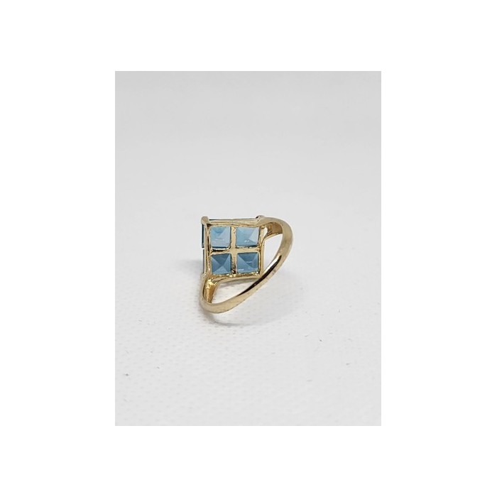 10K YELLOW GOLD & TOPAZ RING  SIZE 5