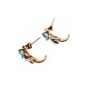 925 Sterling Silver Gold Plated Topaz Stud Earrings