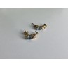 925 Sterling Silver Gold Plated Topaz Stud Earrings