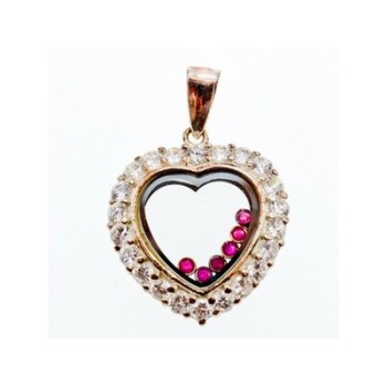925 Sterling Silver Pink Spinel & CZ 