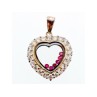 925 Sterling Silver Pink Spinel & CZ 