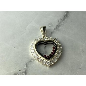 925 Sterling Silver Pink Spinel & CZ 