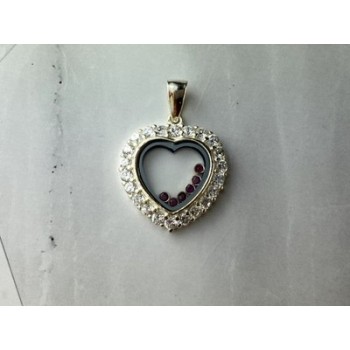 925 Sterling Silver Pink Spinel & CZ 