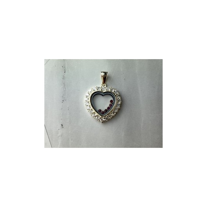 925 Sterling Silver Pink Spinel & CZ 