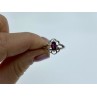 925 Sterling Silver Almandine Ring Size 5.5