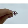925 Sterling Silver Almandine Ring Size 5.5