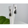 Vintage 925 Sterling Silver Onyx Stud Earrings