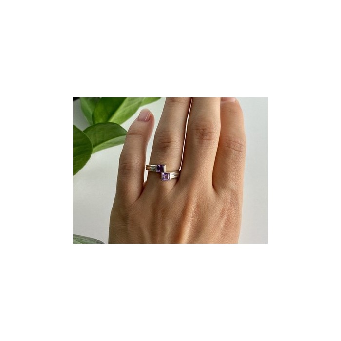 925 Sterling Silver Iolite Ring Size 7
