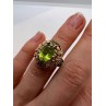 14K YELLOW GOLD  & PERIDOT RING  SIZE 4.5