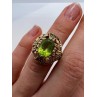 14K YELLOW GOLD  & PERIDOT RING  SIZE 4.5