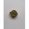 14K YELLOW GOLD  & PERIDOT RING  SIZE 4.5