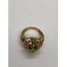 14K YELLOW GOLD  & PERIDOT RING  SIZE 4.5