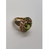 14K YELLOW GOLD  & PERIDOT RING  SIZE 4.5