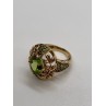 14K YELLOW GOLD  & PERIDOT RING  SIZE 4.5