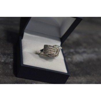 925 Sterling Silver Marcasites Ring Size 5.5