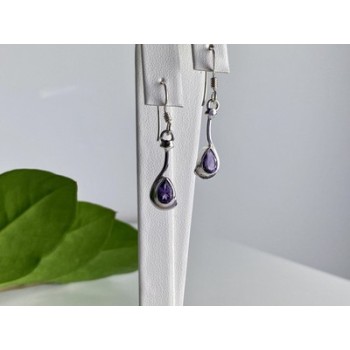 925 Sterling Silver Purple Tourmaline Earrings