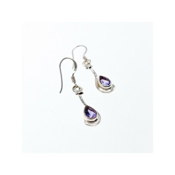 925 Sterling Silver Purple Tourmaline Earrings