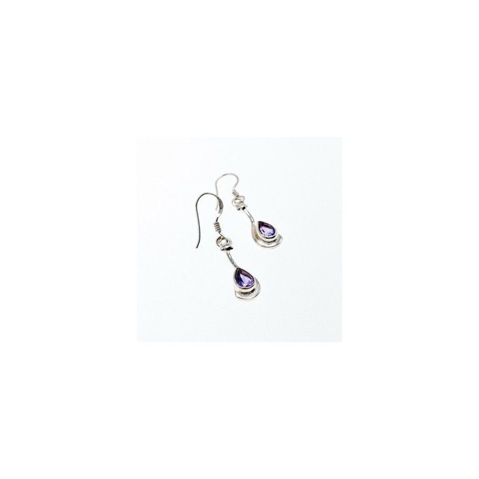 925 Sterling Silver Purple Tourmaline Earrings