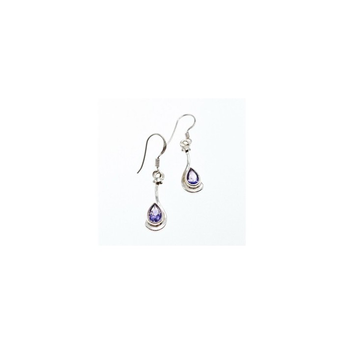 925 Sterling Silver Purple Tourmaline Earrings