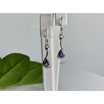 925 Sterling Silver Purple Tourmaline Earrings