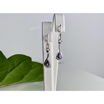 925 Sterling Silver Purple Tourmaline Earrings