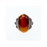 Vintage 925 Sterling Silver Tiger's Eye & Marcasites Ring Size 6.5