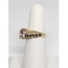 10K YELLOW GOLD & MORGANITE RING  SIZE 5