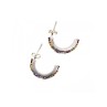 925 Sterling Silver Multi Gemstones Earrings