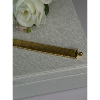 Elegant 925 Sterling Silver V Italy Gold Plated Bracelet Length 7 Inch