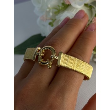 Elegant 925 Sterling Silver V Italy Gold Plated Bracelet Length 7 Inch