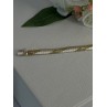 Classy 925 Sterling Silver Italy Gold Plated Part Bracelet Length 7.5 Inch