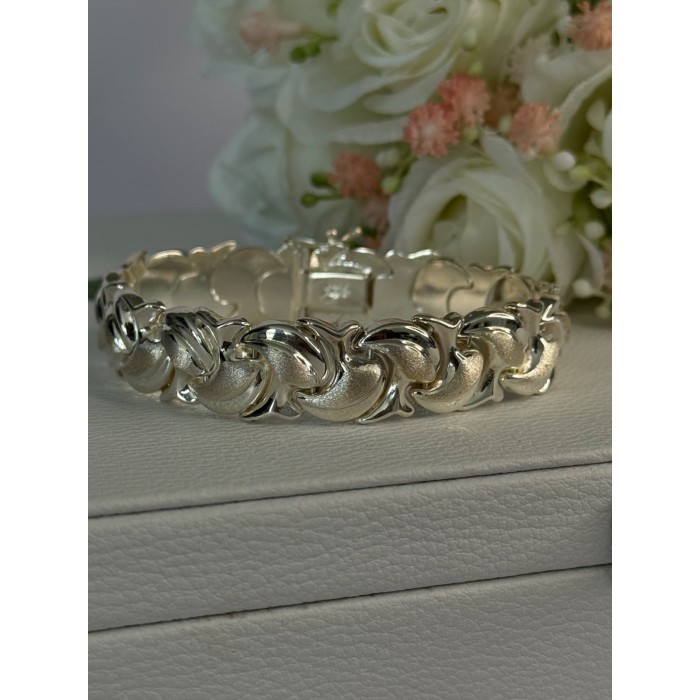 Elegant 925 Sterling Silver Bracelet Length 7.5 Inch