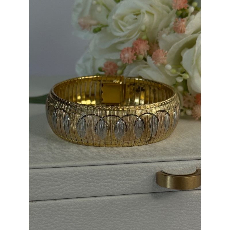 Italy Milor 925 Sterling Silver Gold Plated Bracelet Length 7.5 Inch