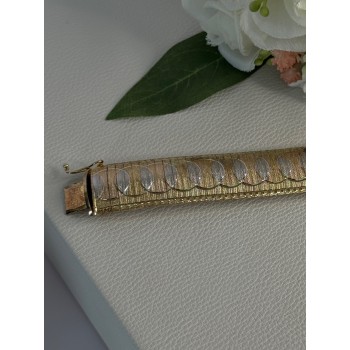 Italy Milor 925 Sterling Silver Gold Plated Bracelet Length 7.5 Inch