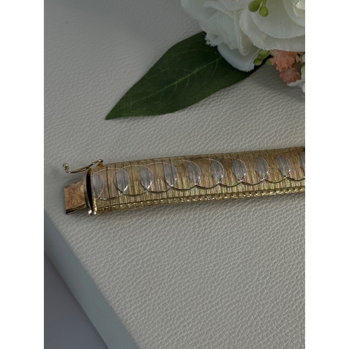 Italy Milor 925 Sterling Silver Gold Plated Bracelet Length 7.5 Inch