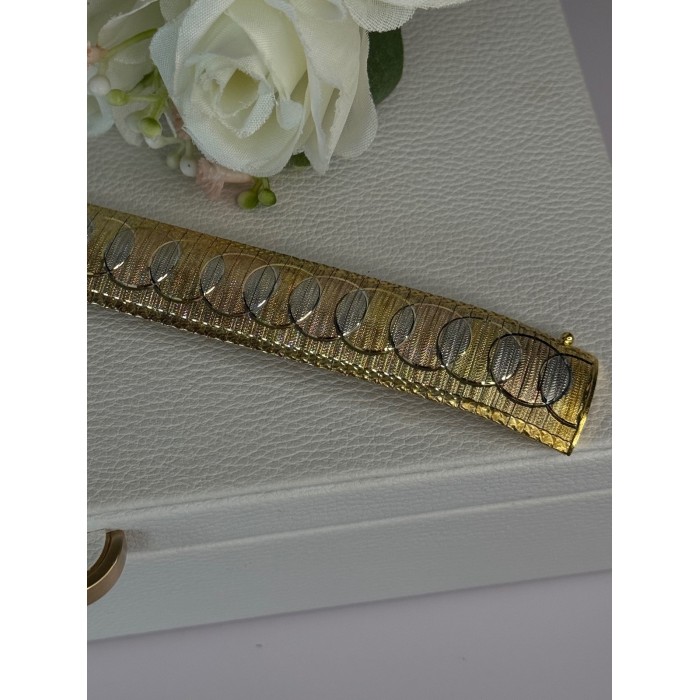 Italy Milor 925 Sterling Silver Gold Plated Bracelet Length 7.5 Inch