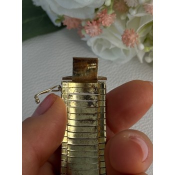 Italy Milor 925 Sterling Silver Gold Plated Bracelet Length 7.5 Inch