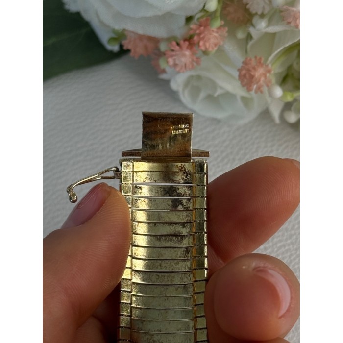 Italy Milor 925 Sterling Silver Gold Plated Bracelet Length 7.5 Inch