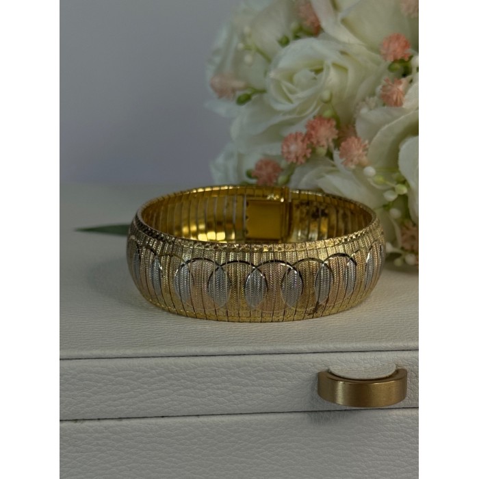 Italy Milor 925 Sterling Silver Gold Plated Bracelet Length 7.5 Inch