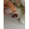 925 Sterling Silver Carnelian Earrings Length 0.70 Inch