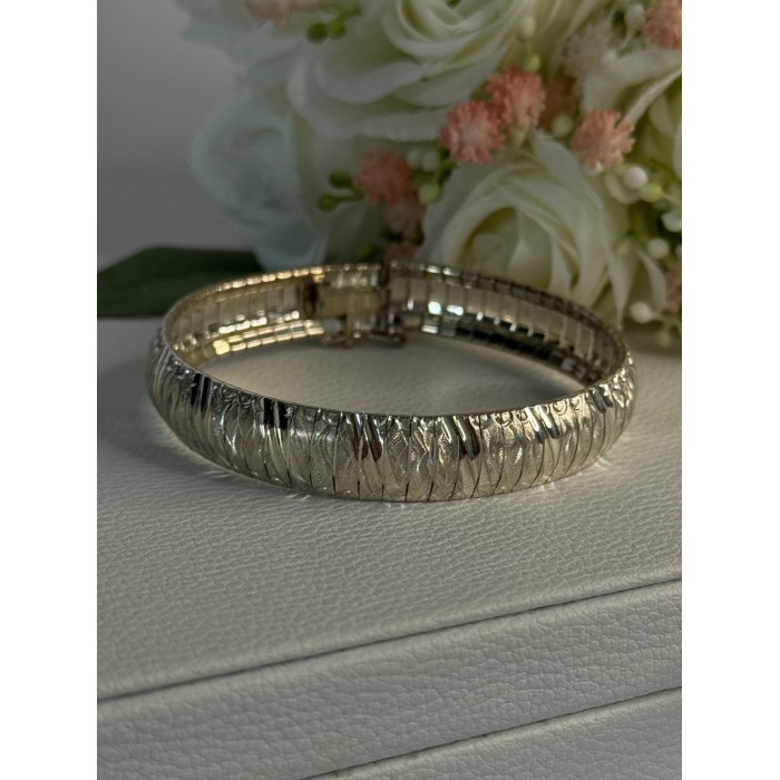 Beautiful Classy Italy 925 Sterling Silver Bracelet Length 7.5 Inch