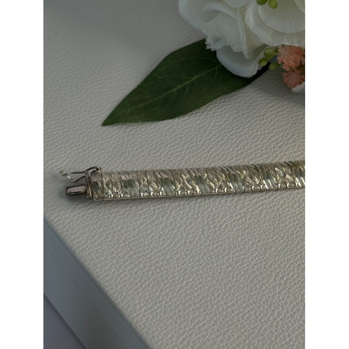 Beautiful Classy Italy 925 Sterling Silver Bracelet Length 7.5 Inch