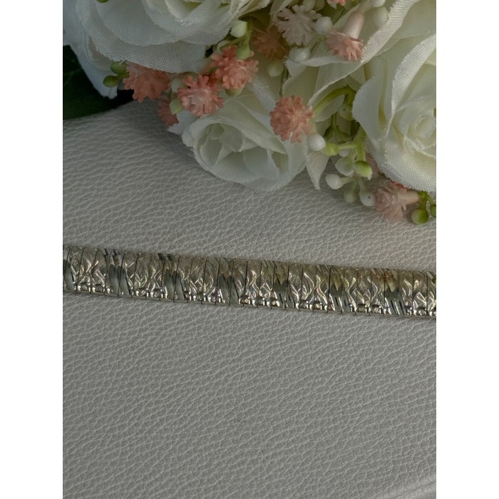 Beautiful Classy Italy 925 Sterling Silver Bracelet Length 7.5 Inch