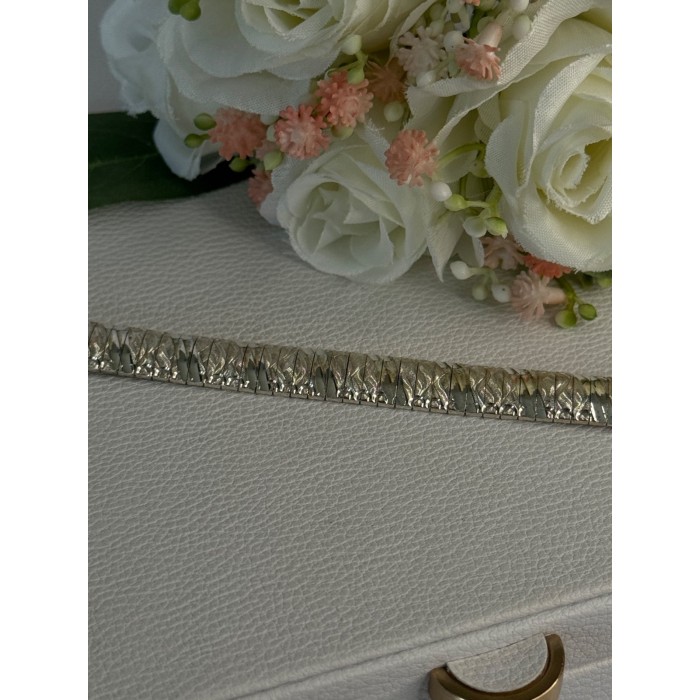 Beautiful Classy Italy 925 Sterling Silver Bracelet Length 7.5 Inch